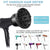 Universal Hair Diffuser For Blow Dryers Rotatable Design Large Hood Black - White