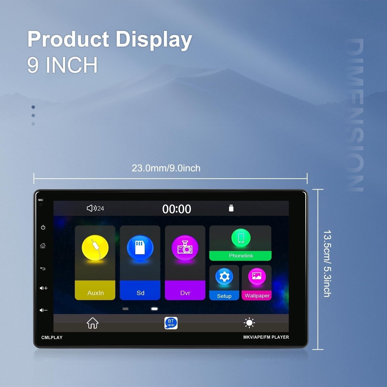 9 Inch Android Carplay Mp5 Player With Wireless Reversing Camera Standard