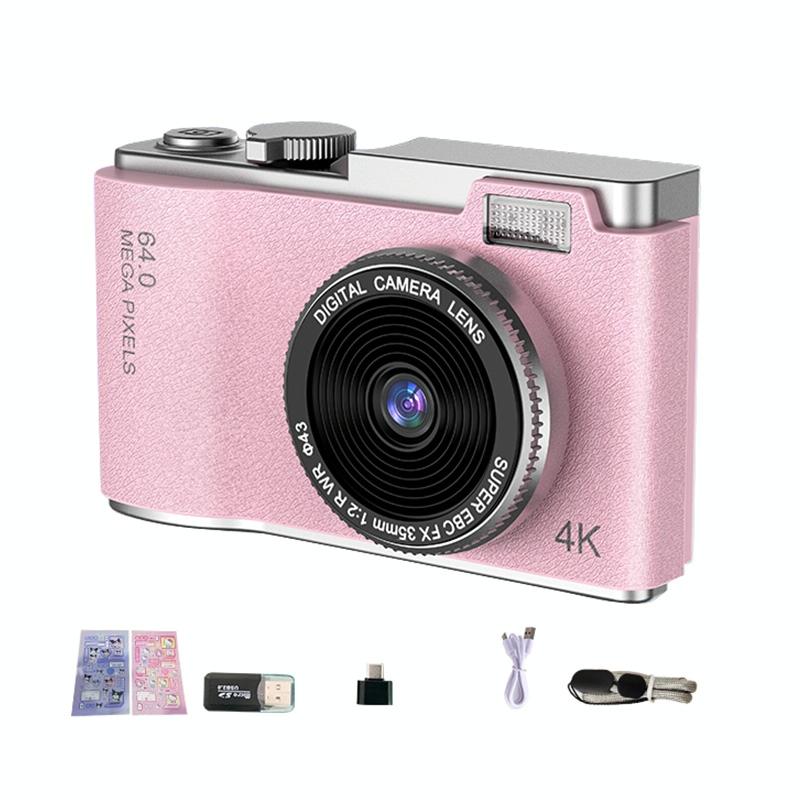 Retro Kids Camera With Dual-Lens 4K Hd Ccd - 2.4 Inch - White