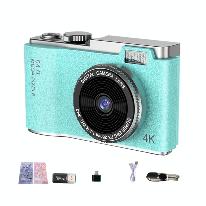 Retro Kids Camera With Dual-Lens 4K Hd Ccd - 2.4 Inch - White