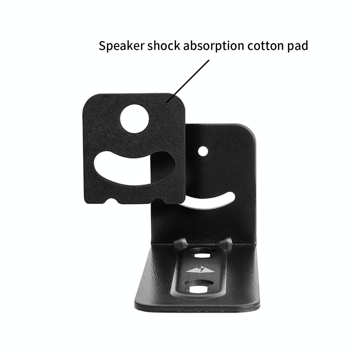 Non-slip Wall Bracket for Long Strip Speakers - Black
