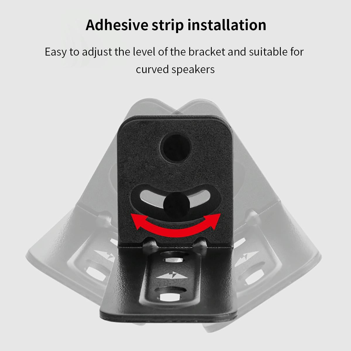 Non-slip Wall Bracket for Long Strip Speakers - Black