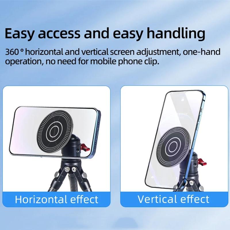 Universal Magnetic Phone Holder for Tripod and Magic Arm - Titanium Color