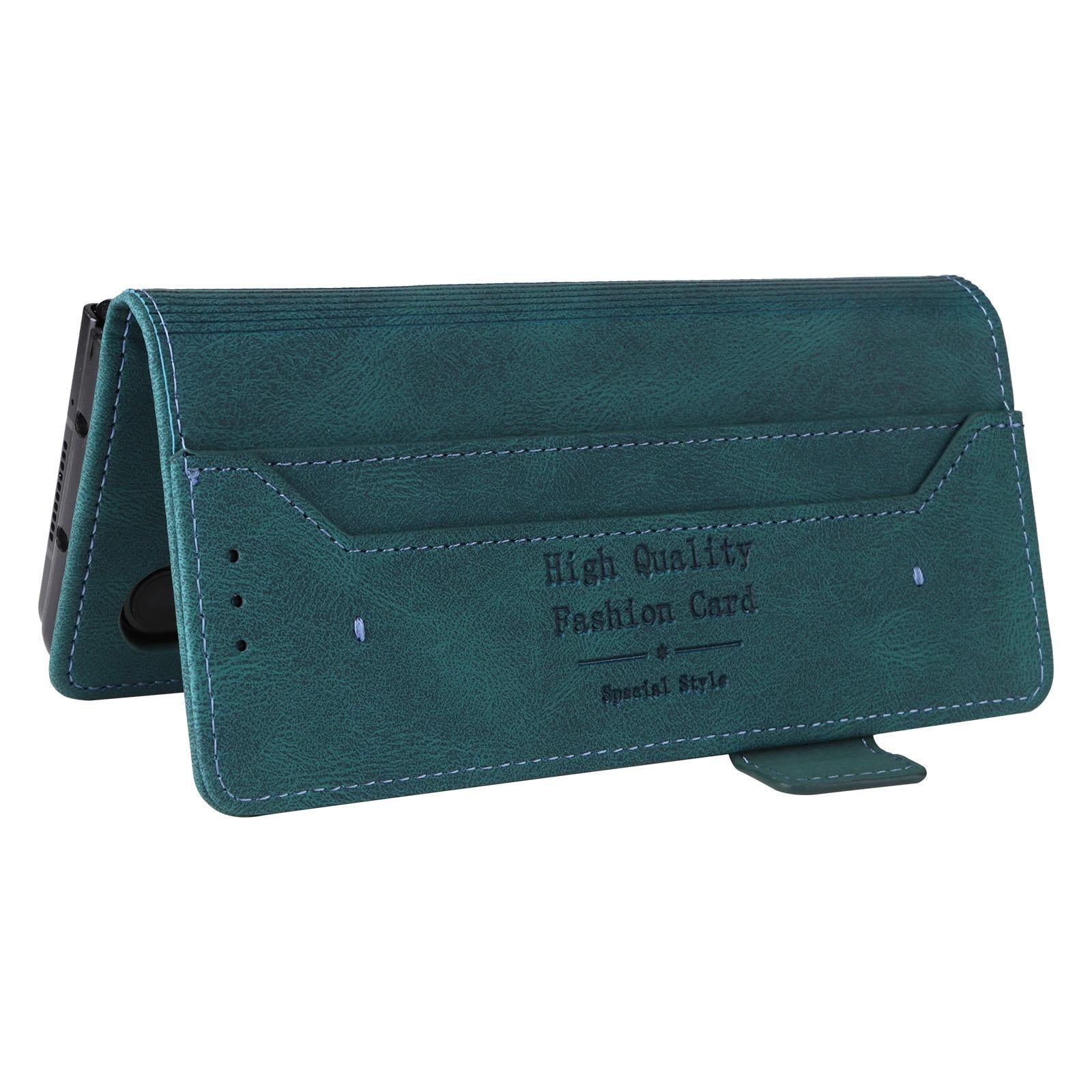 For Samsung Galaxy Z Fold4 5G Leather Flip Case With Magnetic Clasp - Black