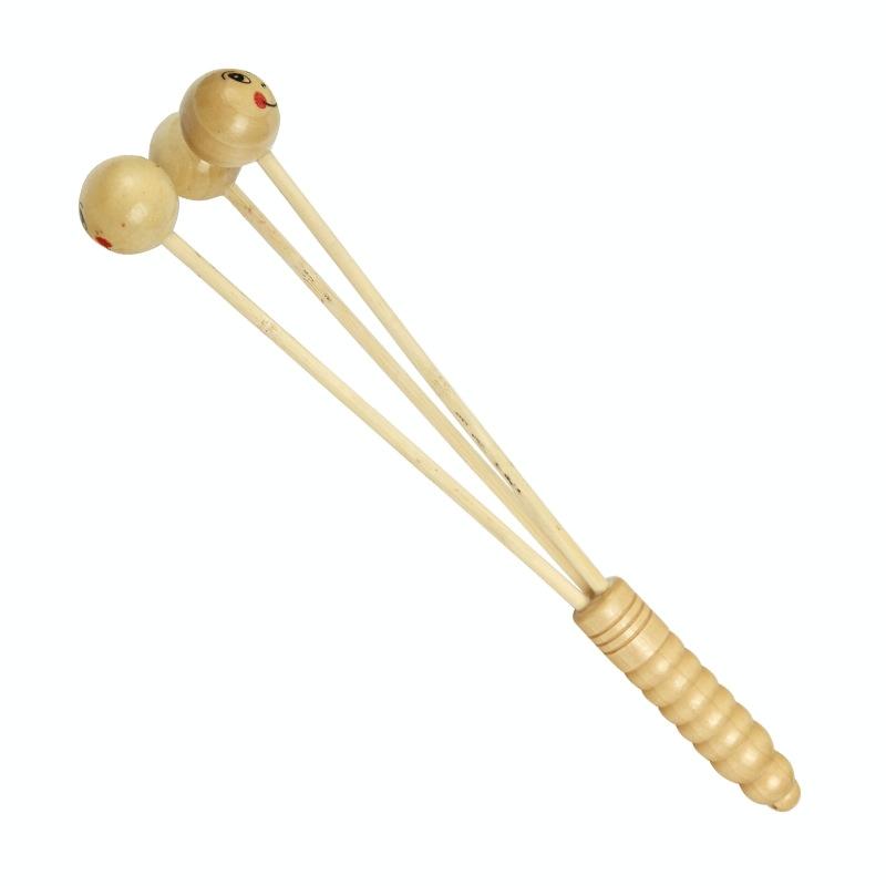 Wooden Smiling Face Knock Back Hammer Multifunctional Health Massage
