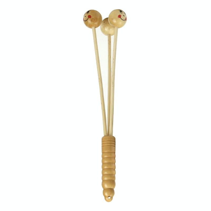 Wooden Smiling Face Knock Back Hammer Multifunctional Health Massage