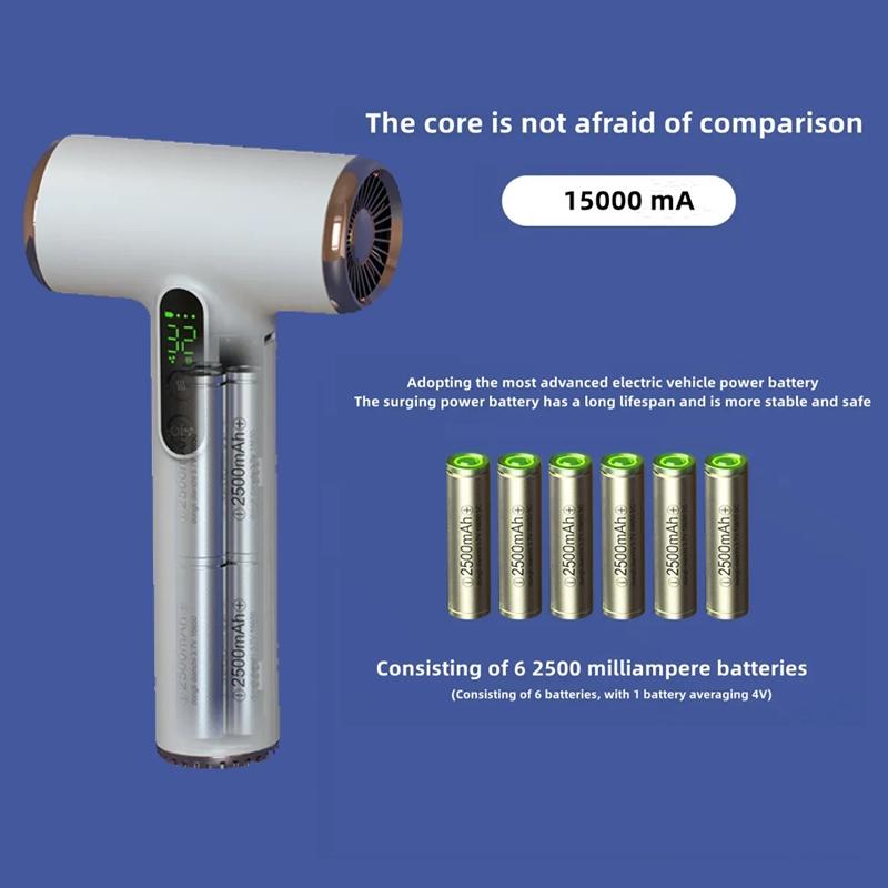 Rechargeable Hair Dryer 3 Speeds Adjustable White