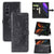 For Samsung Galaxy Z Fold4 5G Embossed Mandala Leather Phone Case - Black