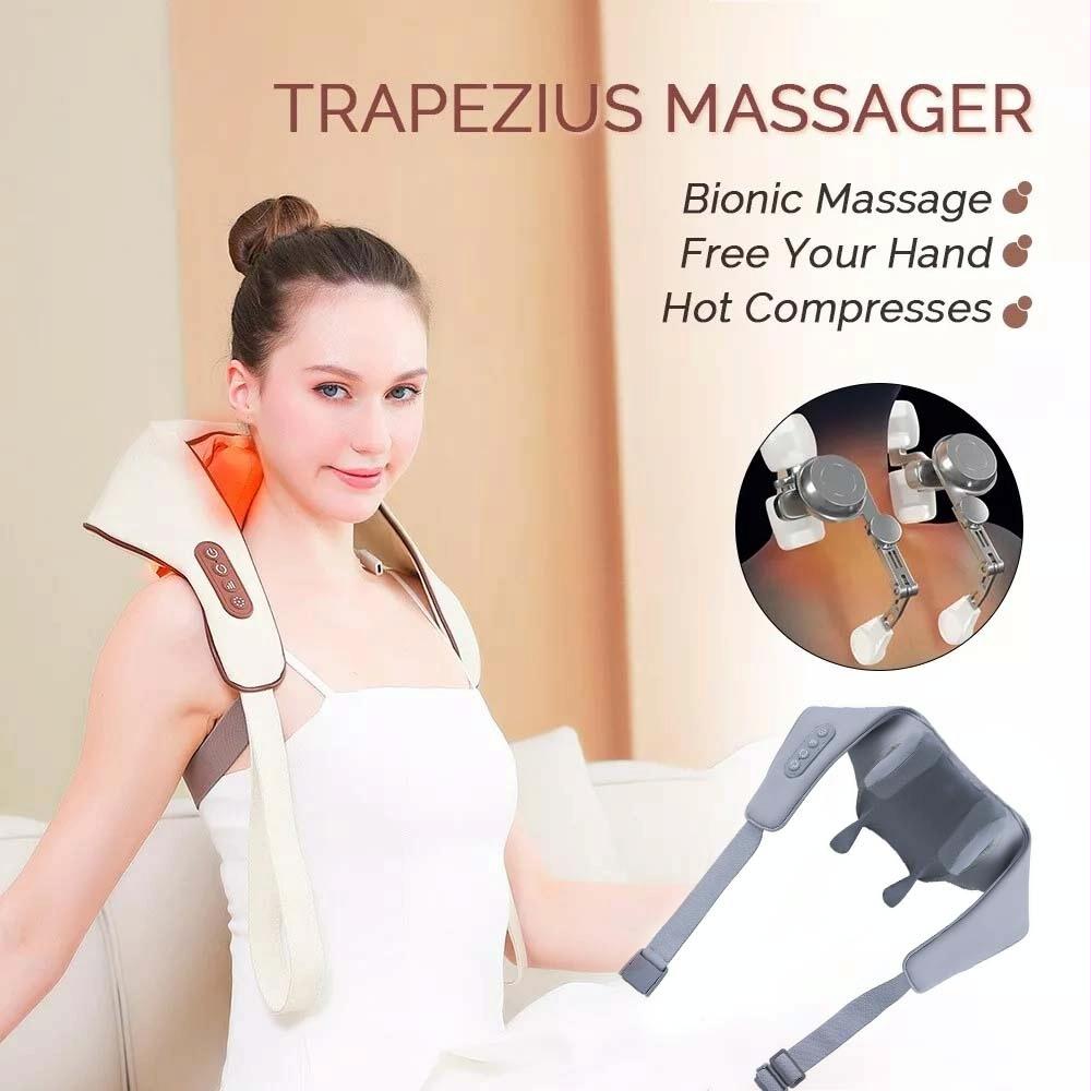 Shiatsu Neck & Shoulder Massager With Heat Electric - White
