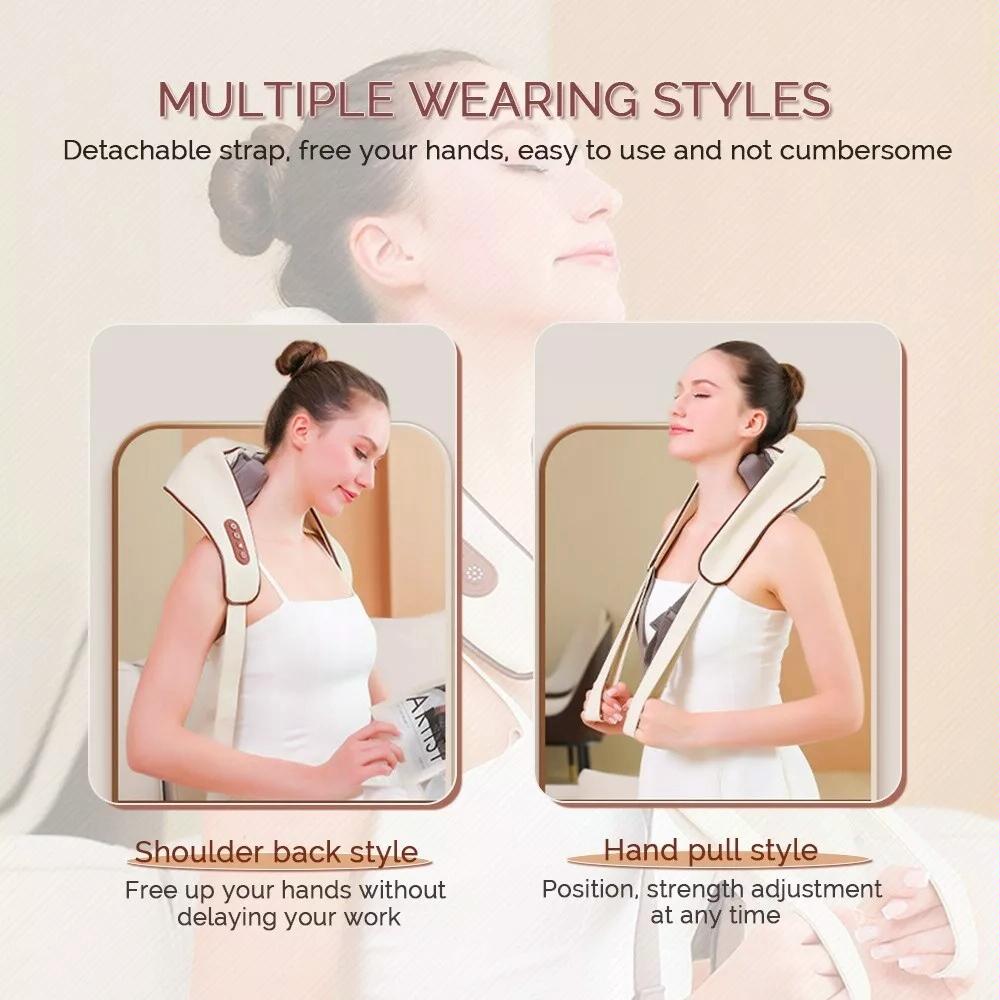 Shiatsu Neck & Shoulder Massager With Heat Electric - White