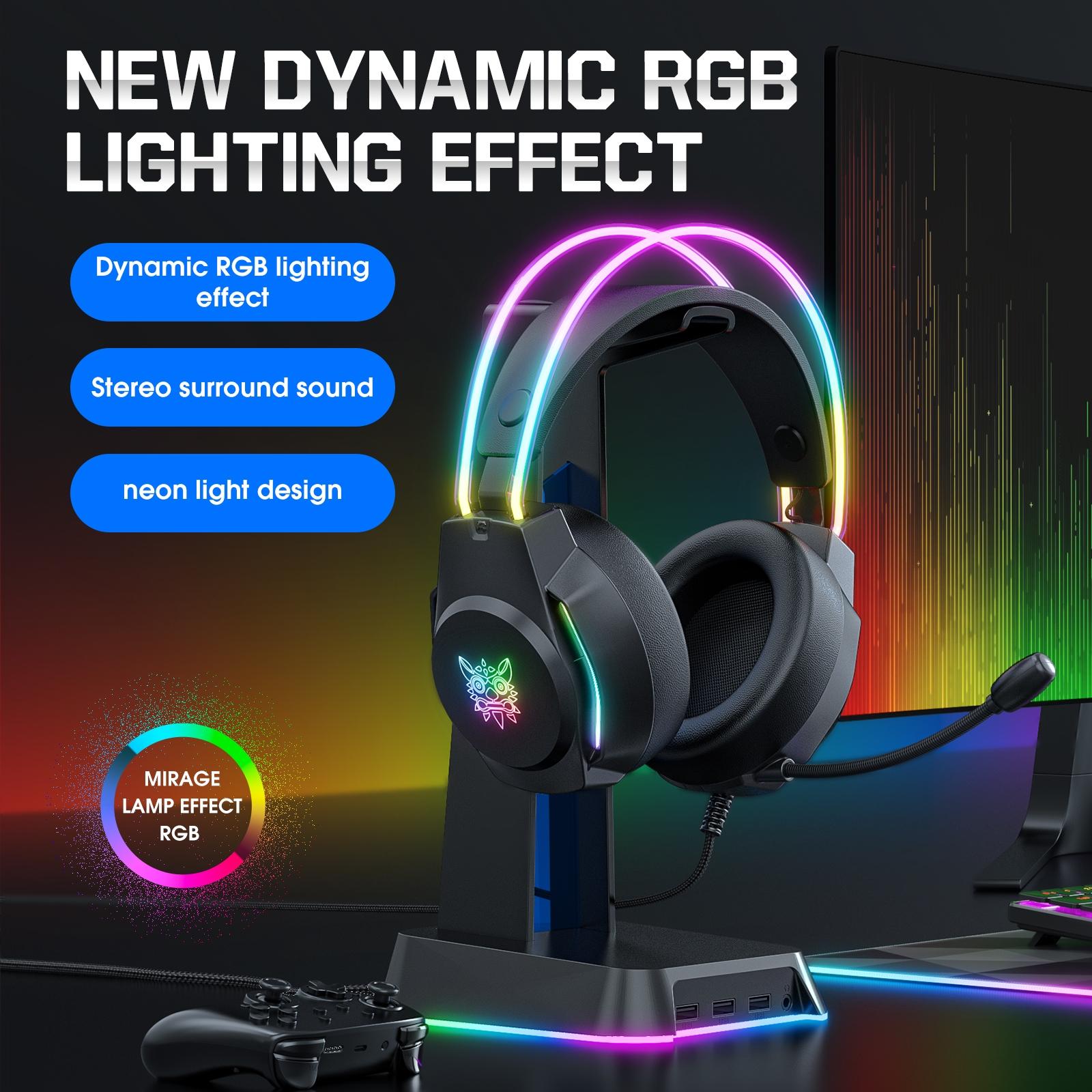 Rgb Wired Gaming Headset With Usb+3.5Mm - Pink