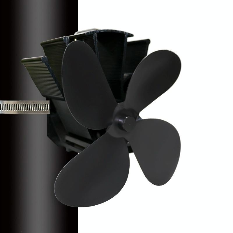 Thermodynamic Wall Mounted Fireplace Fan - no Magnets - Black