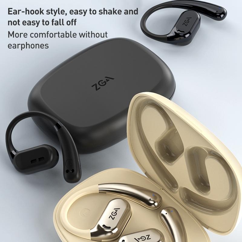 Wireless Bluetooth Earphone Ear-Mounted - Black