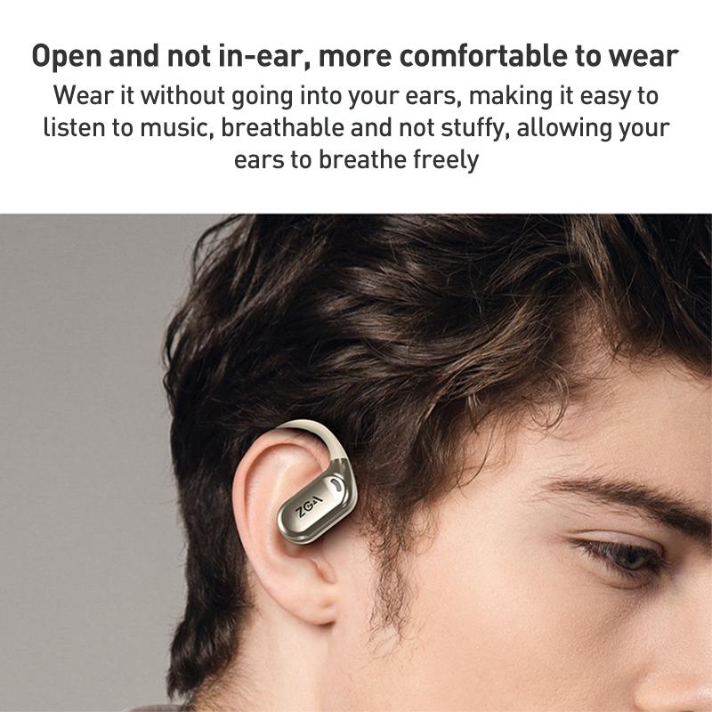 Wireless Bluetooth Earphone Ear-Mounted - Black