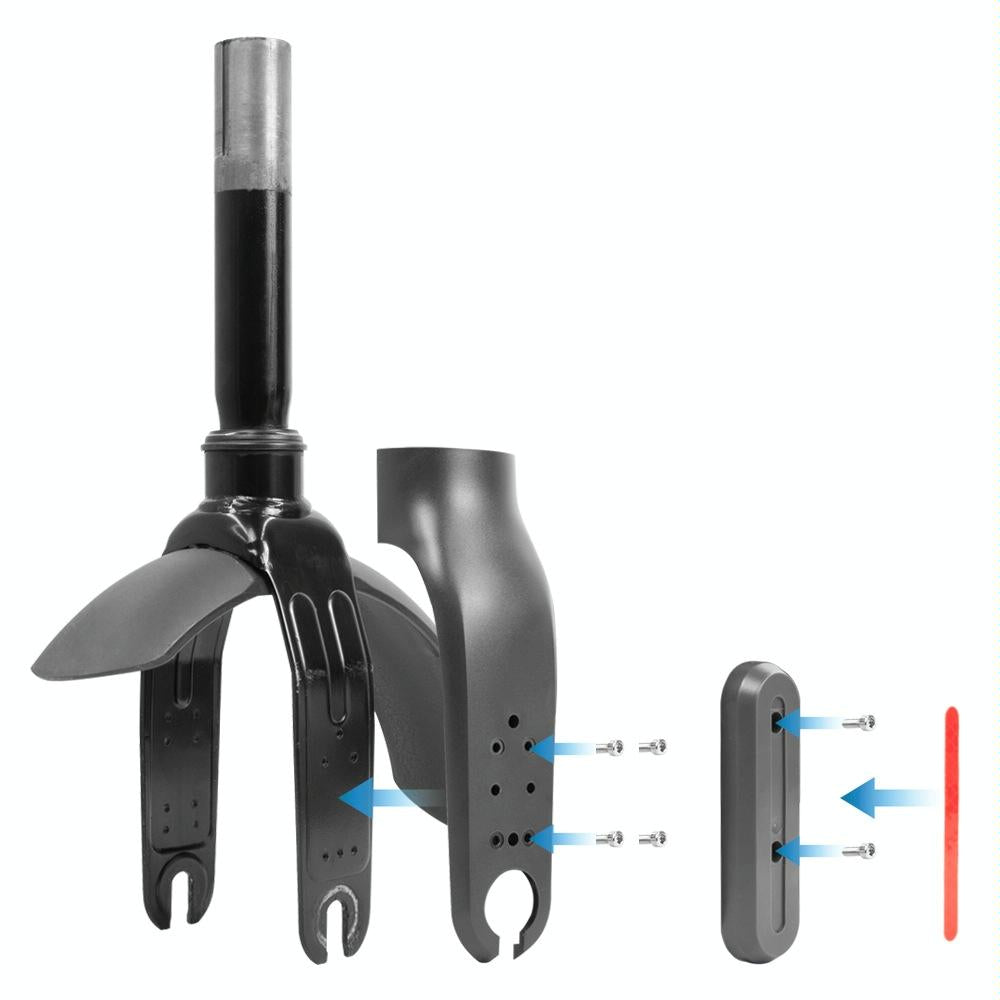 Xiaomi M365 / Pro / 1s Skateboard Front Fork Protection Set with Reflecting Bar - Black