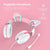 Adjustable Led Gaming Headset With Mic White Pink