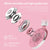 Adjustable Led Gaming Headset With Mic White Pink