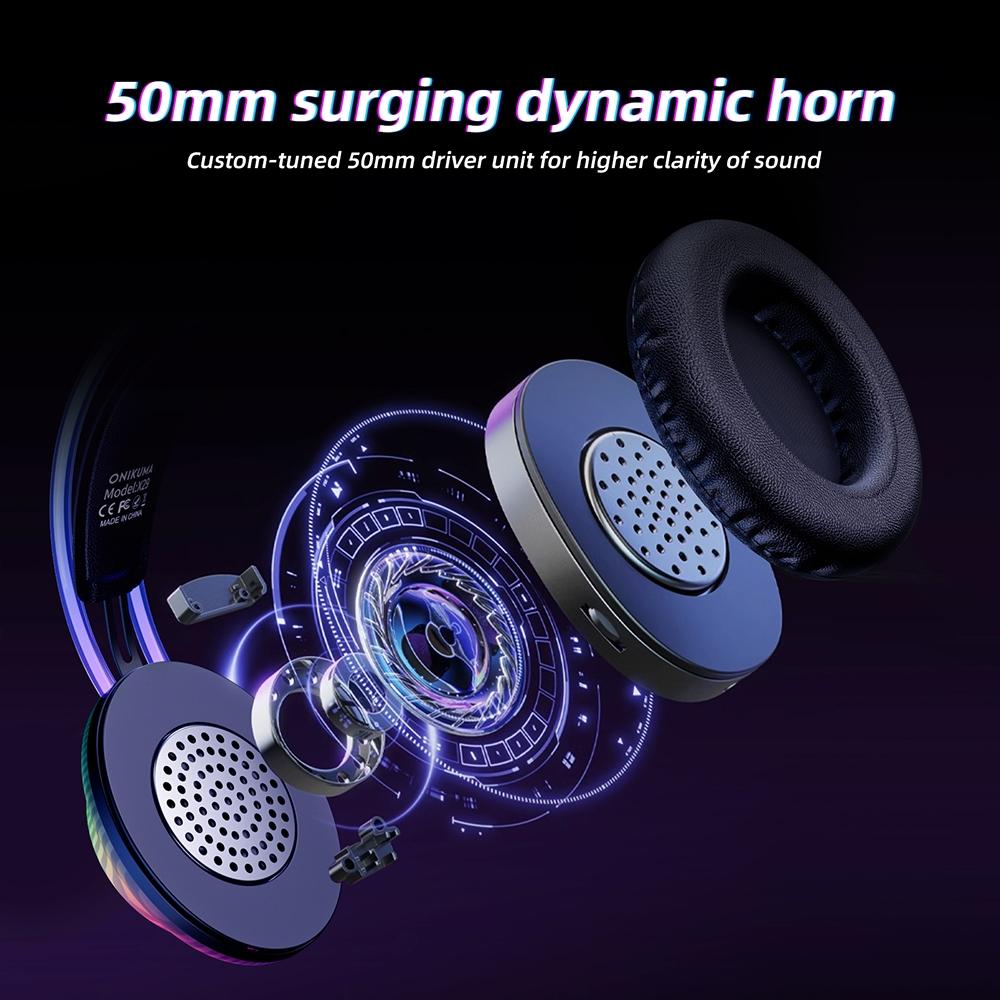 Rgb Wired Gaming Headset 2.2M Cable Black