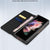 For Samsung Galaxy Z Fold4 5G Foldable Leather Phone Case - Horizontal Flip - Plain Black