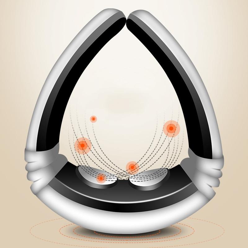 Rechargeable Neck Massager With Hot Compression Electric Pulse Therapy For Neck Pain Relief