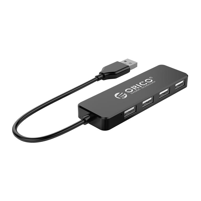 4-Port Usb 2.0 Hub Converter Black