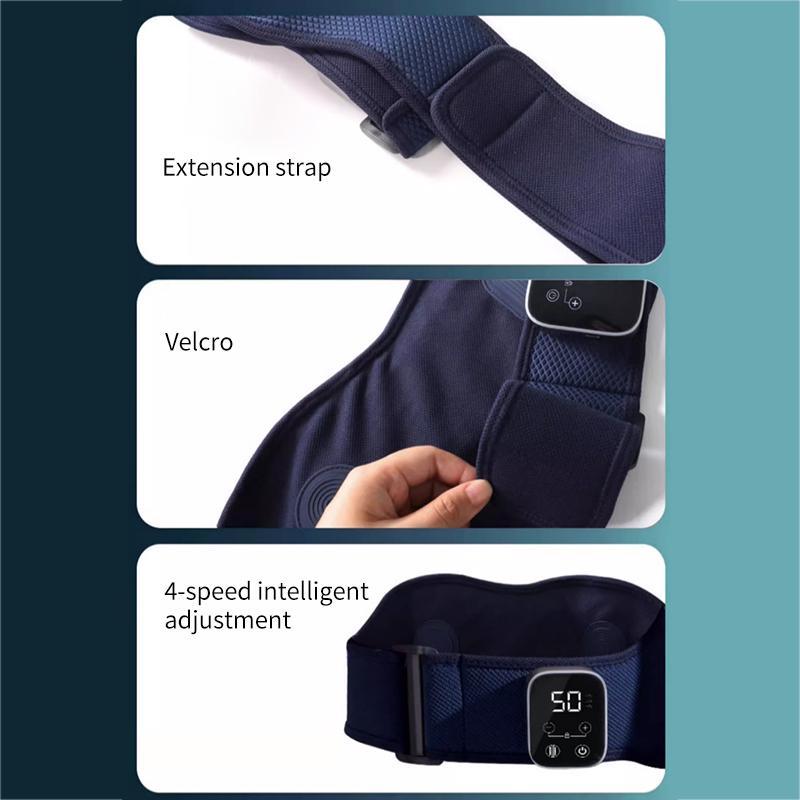Hot Compress Waist Massager For Period Pain Relief Navy Blue