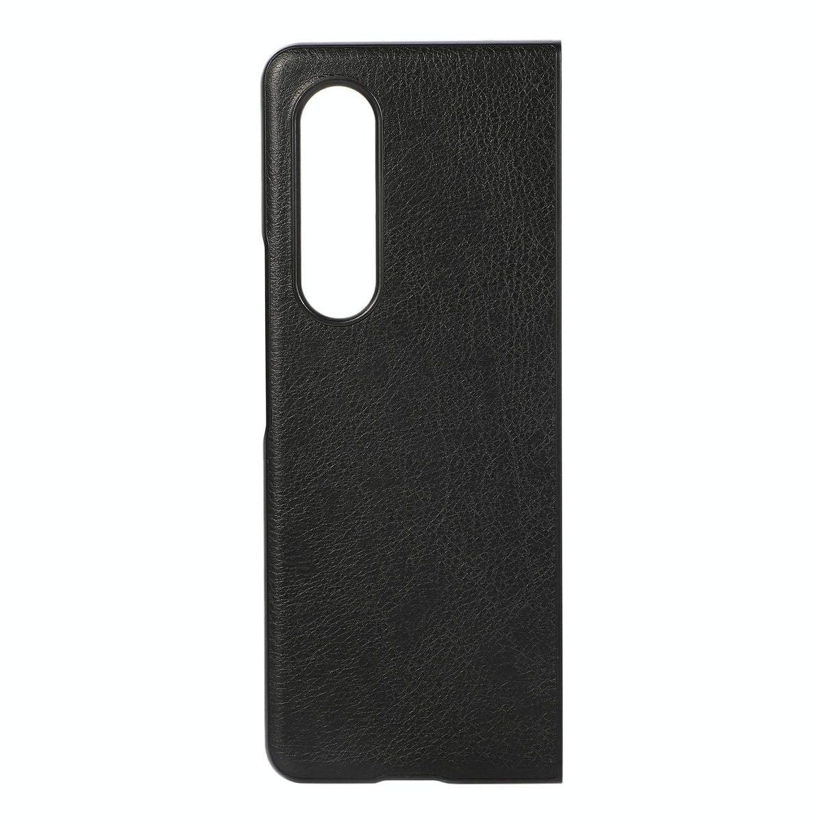 For Samsung Galaxy Z Fold4 5G Two Tone Litchi Pu Case - Slim & Stylish - Black
