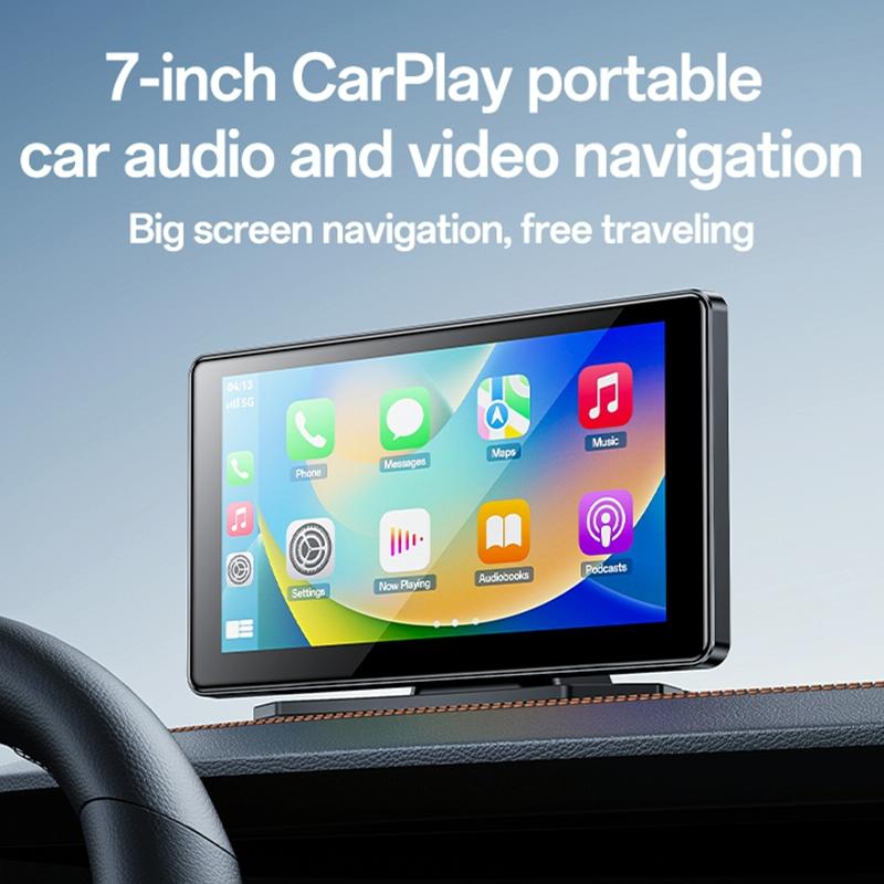 7 Inch Carplay Portable Car Video Navigation - Black