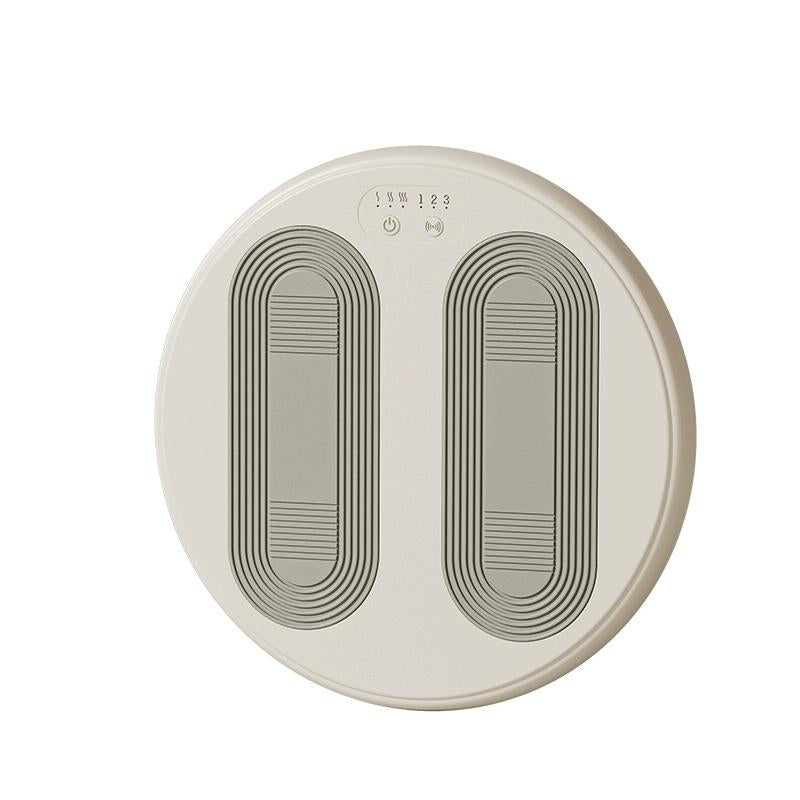 Adjustable 5V Usb Foot Massager Warmer 3 Temp &amp; Vibration Levels - Beige Gray