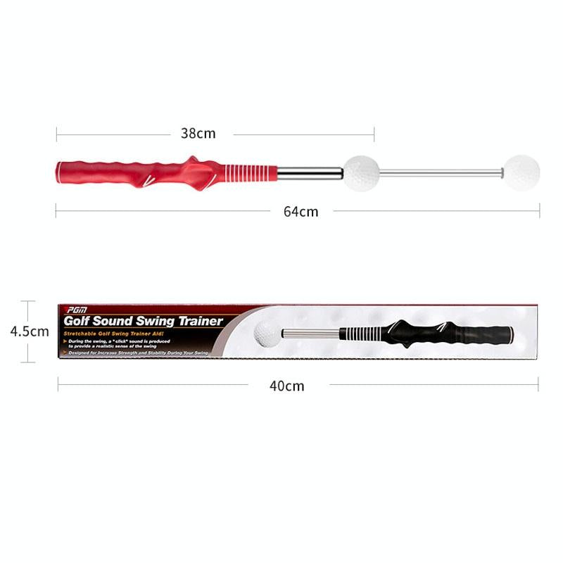 Indoor Golf Swing Practice Stick with Sound Assistant - Black