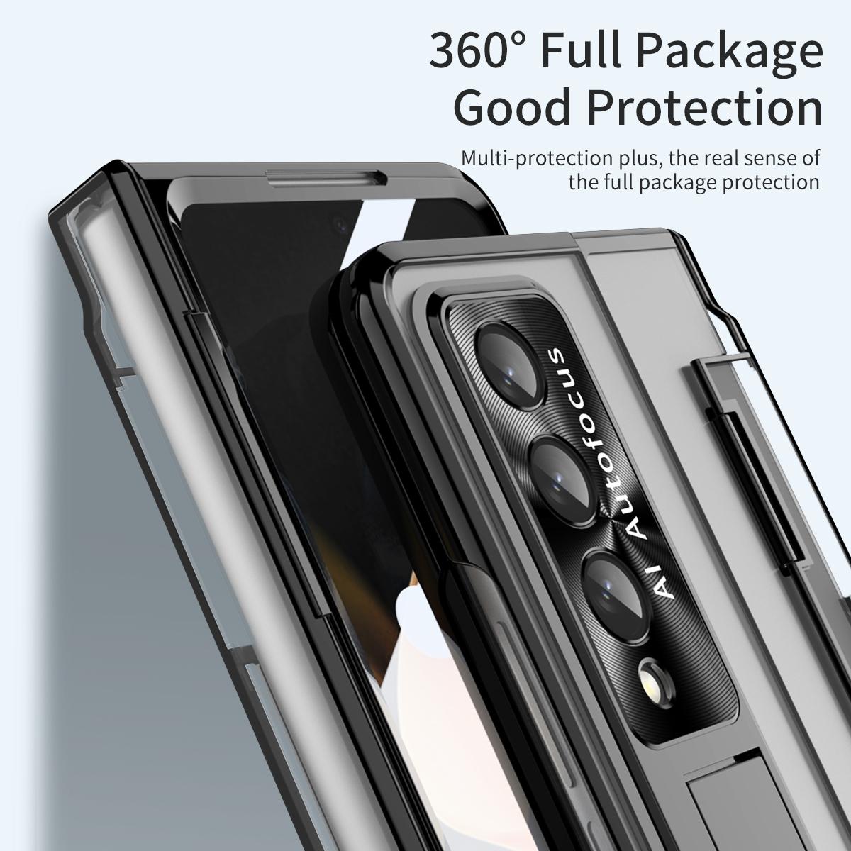 For Samsung Galaxy Z Fold4 5G Phantom Series Folding Case - Rose Gold