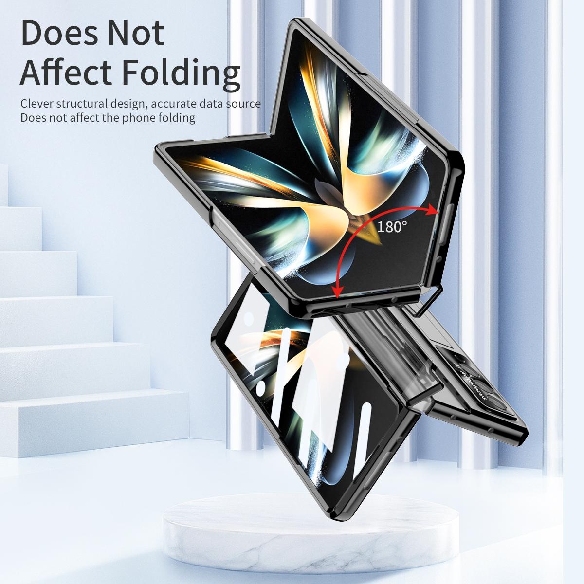 For Samsung Galaxy Z Fold4 5G Phantom Series Folding Case - Rose Gold