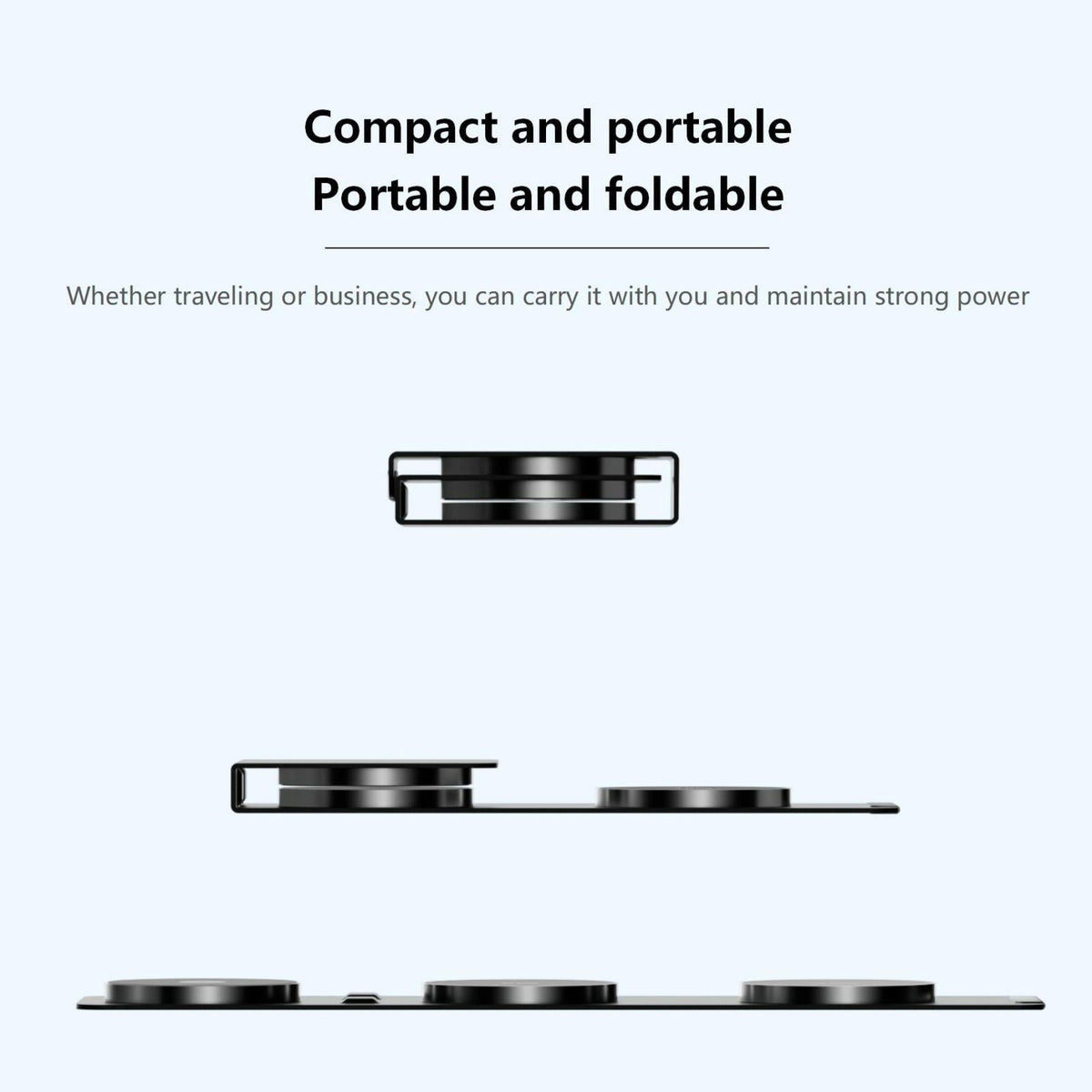 15W 3 In 1 Magnetic Wireless Charger - White