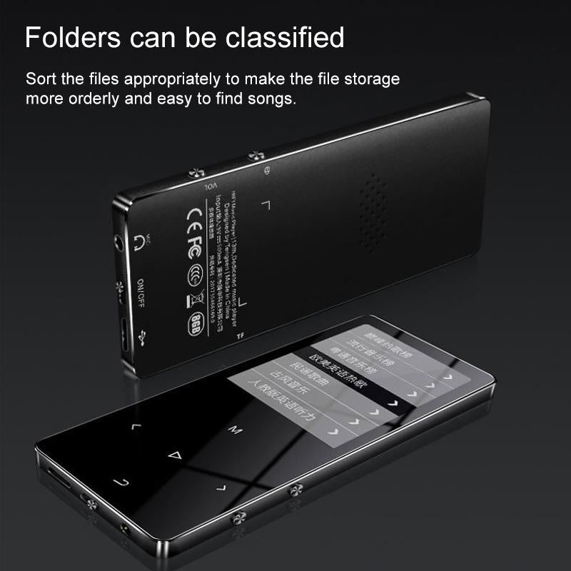 1.8 Inch Metal Bluetooth Mp3 / Mp4 Player With Touch Screen 8Gb - 8Gb Black