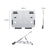 Foldable Aluminum Laptop Stand for Desktop Cooling - Elegant Silver