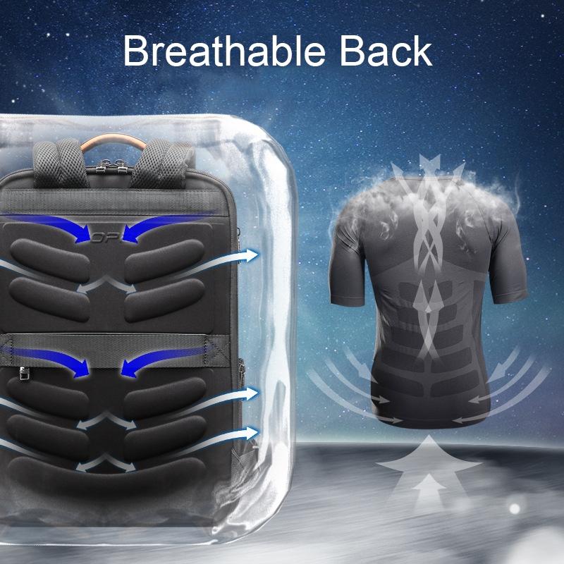 Usb Charging Anti-theft Business Backpack - Black