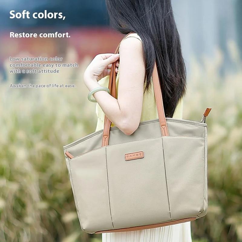 Large Capacity Laptop Tote For Women - Black