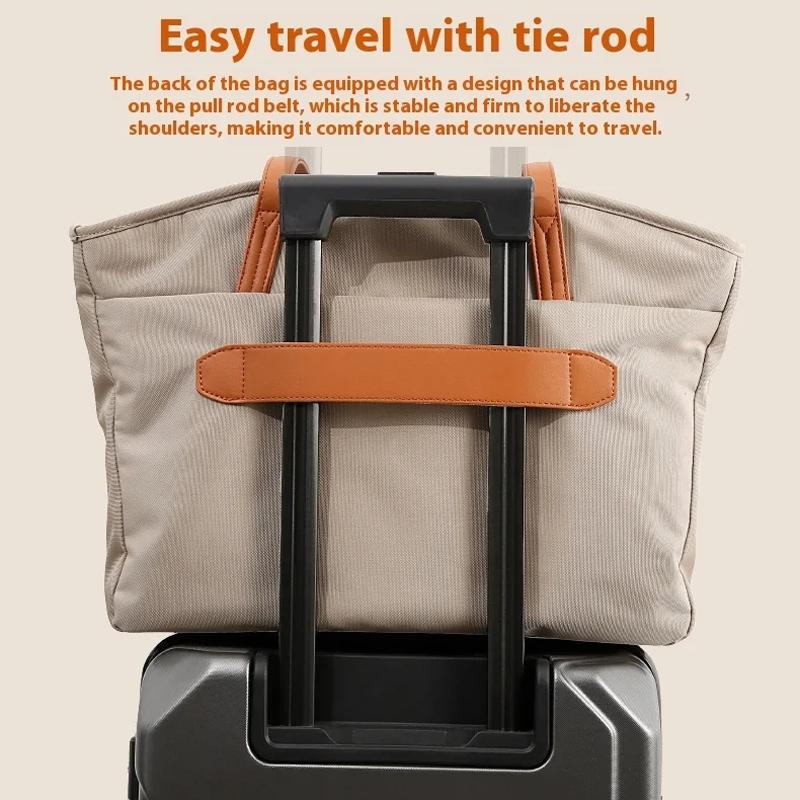 Large Capacity Laptop Tote For Women - Black