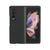 For Samsung Galaxy Z Fold4 5G Leather Folding Phone Case - Electroplated Finish - Black