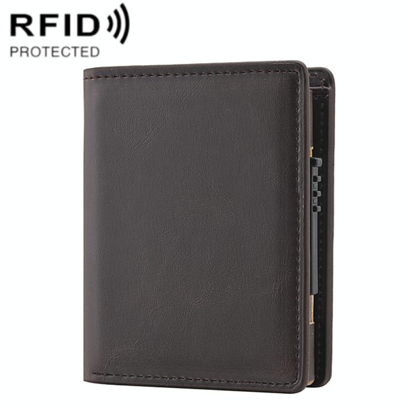 Rfid Blocking Short Wallet With Automatic Pop Up