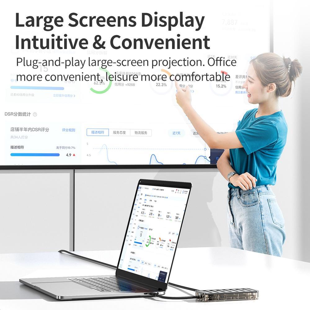 6-In-1 Type-C Hub Adapter Grey