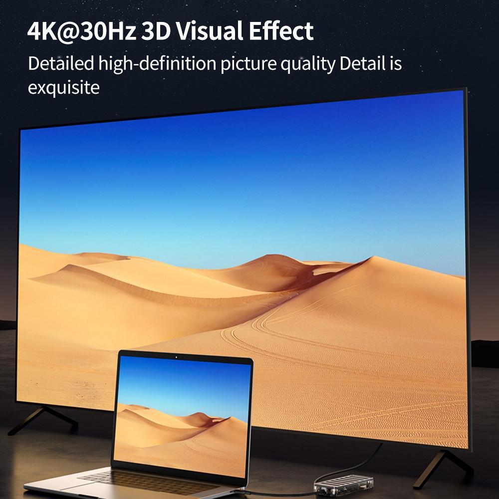 6-In-1 Type-C Hub Adapter Grey