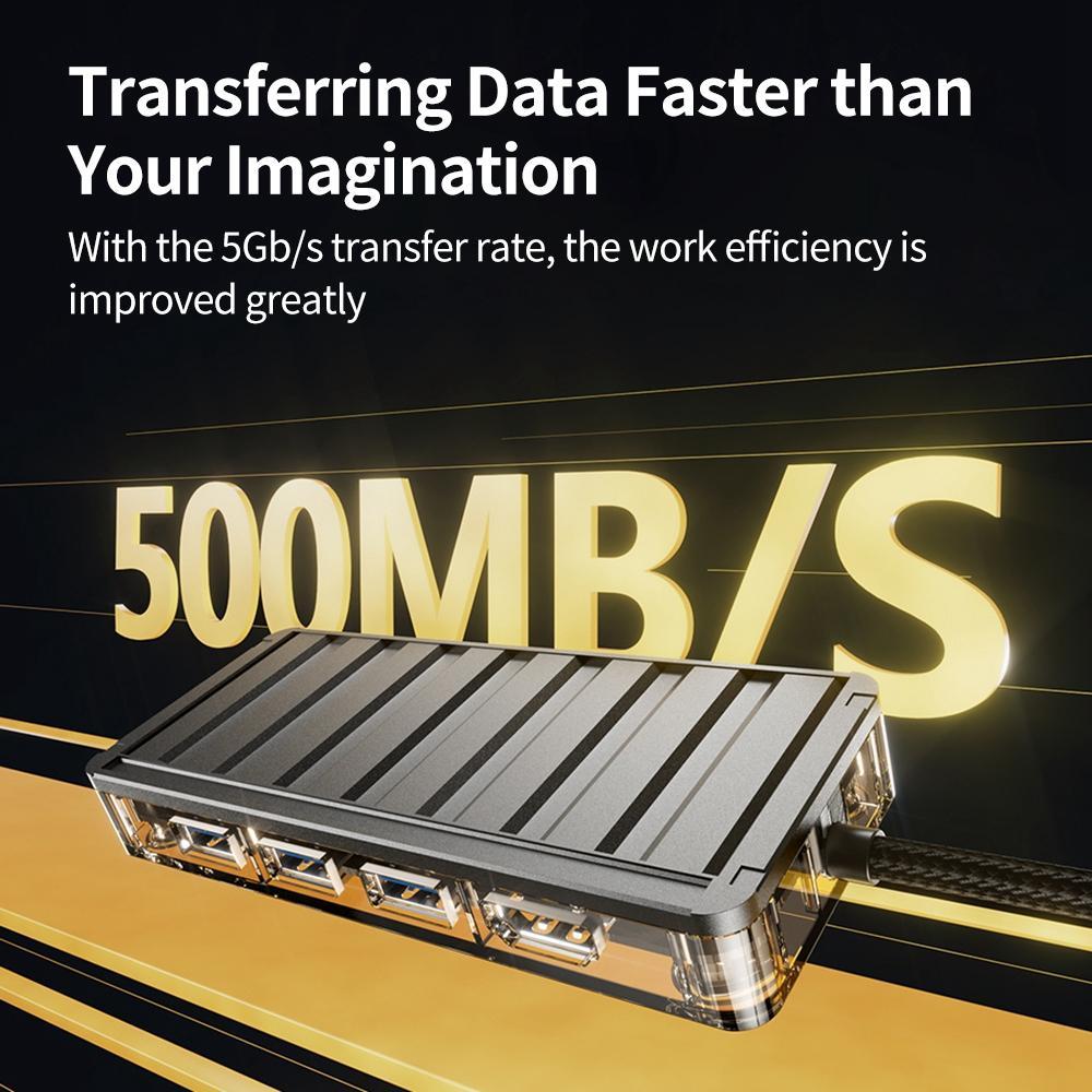 6-In-1 Type-C Hub Adapter Grey