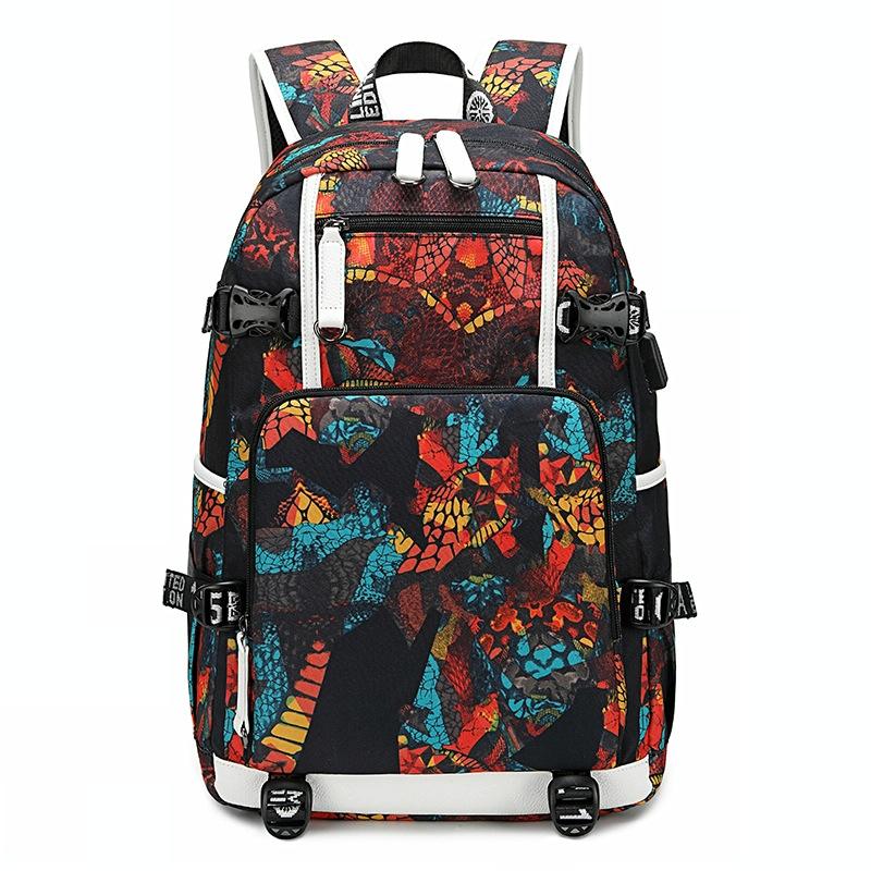 Student Thermal Backpack - Lightweight &amp; Durable - Printed Red
