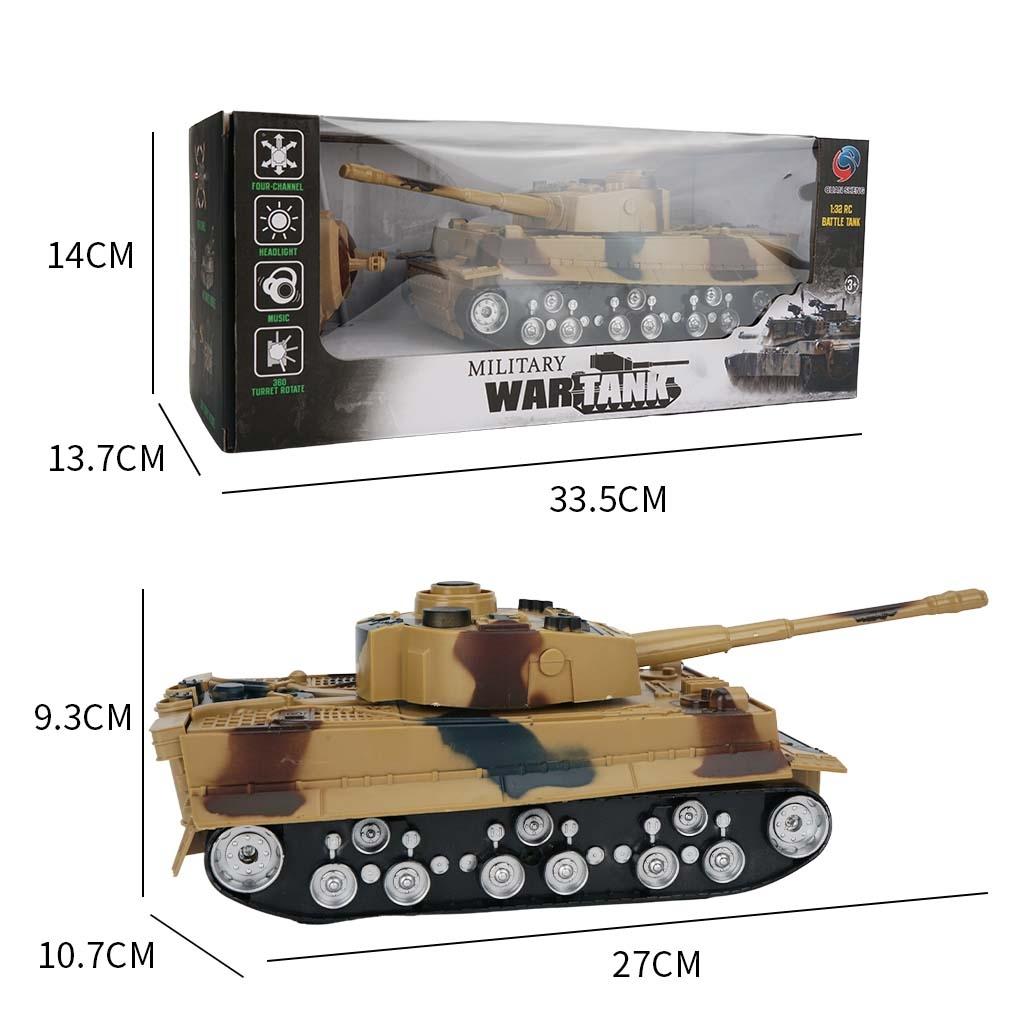 1 32 Four-way Rc Tank with Remote Control - Blue