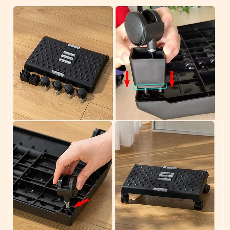 360 Swivel Footrest For Under Desk Black