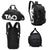 Waterproof Fitness Backpack For Swimming And Travel - Black Bottom White Word