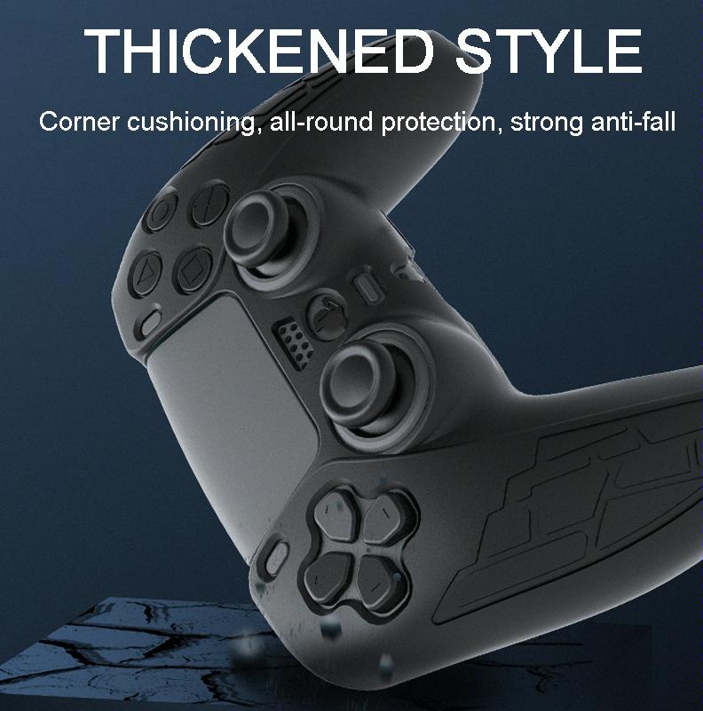 Thickened Non-slip Silicone Case for Ps5 Gamepad - Protective Cover - White