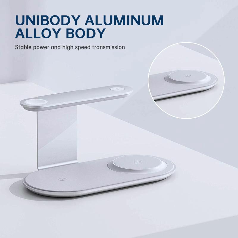 3 In 1 Wireless Charger With Night Light 15W - Black