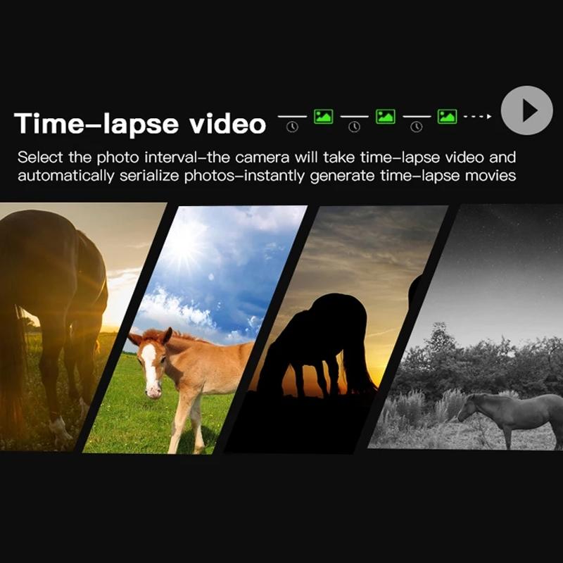 Outdoor Camouflage Dual Lens Infrared Camera with 4k Resolution and Night Vision